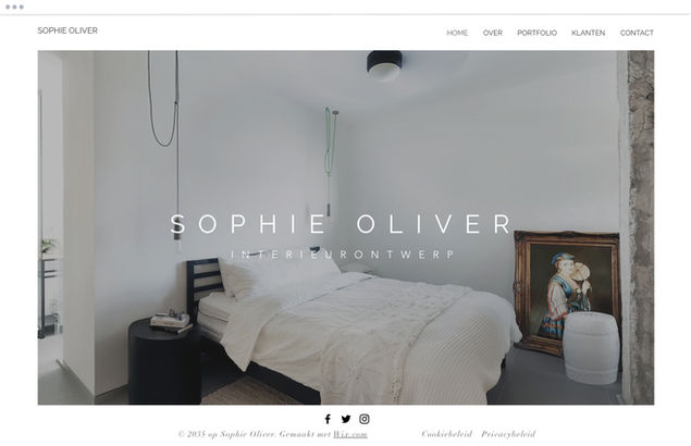 Website template voor interieurontwerper