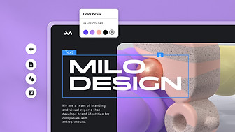 Et design-nettsted som blir designet med Wix Editor.