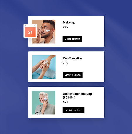 Optionen für das Buchen von Schönheitsbehandlungen mit Wix Bookings