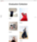 A Wix portfolio template highlights a collection of fashion designs.