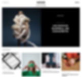 Template de um blog mostrando um hemem vestido com faixas de tecido brancas.