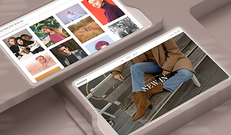 Bild mit Screenshots von zwei Webdesign-Inspirationen erstellt mit Wix.