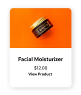 Image of facial moisturizer being sold on a Wix site.